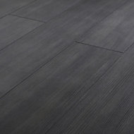 GoodHome Romford Black Dark oak effect Laminate Flooring, 1.73m² Pack of 7