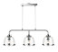GoodHome Rothwell Bar Clear Chrome effect 3 Lamp LED Pendant ceiling light