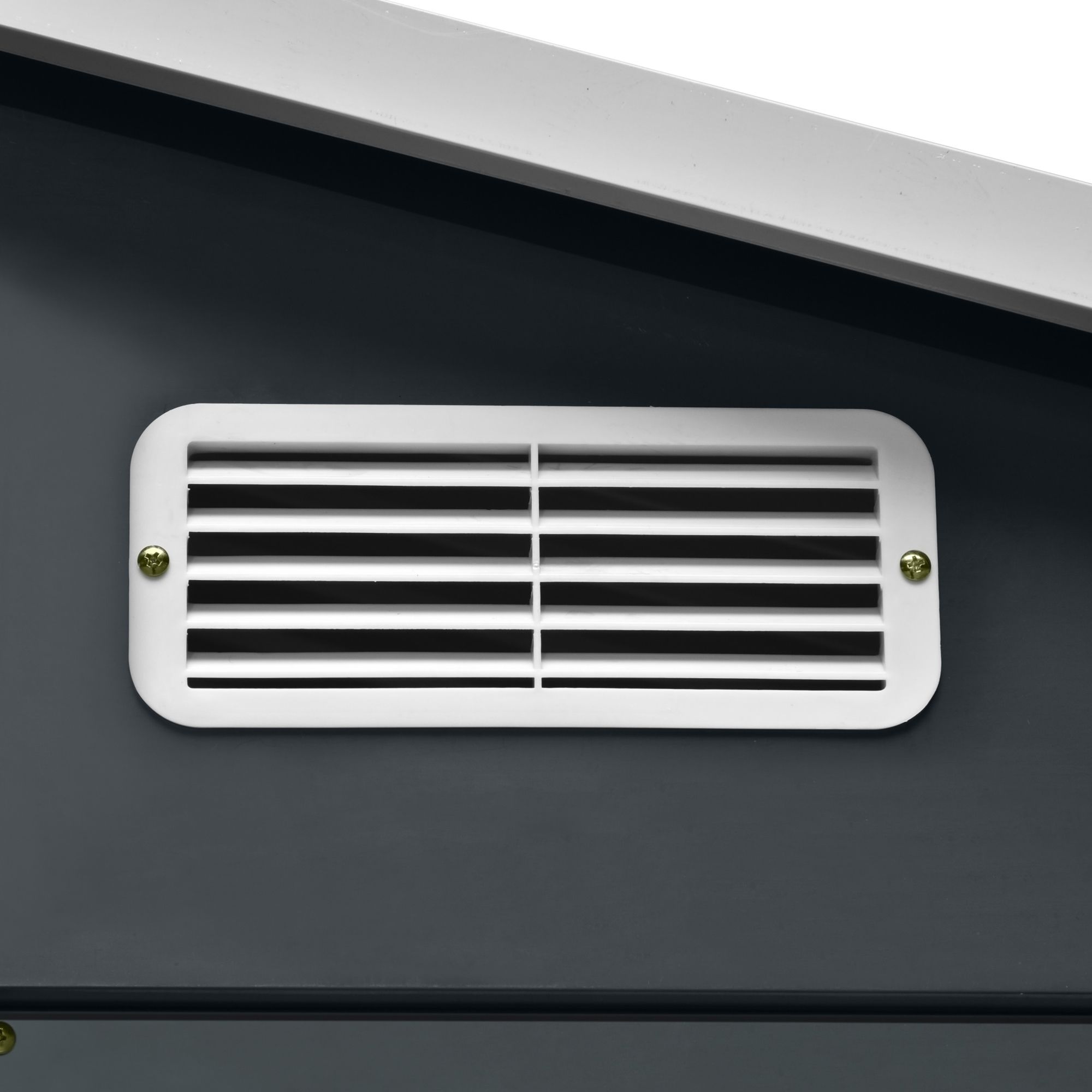 GoodHome Rough Surface 6x3 ft Apex Dark grey Metal 2 door Shed