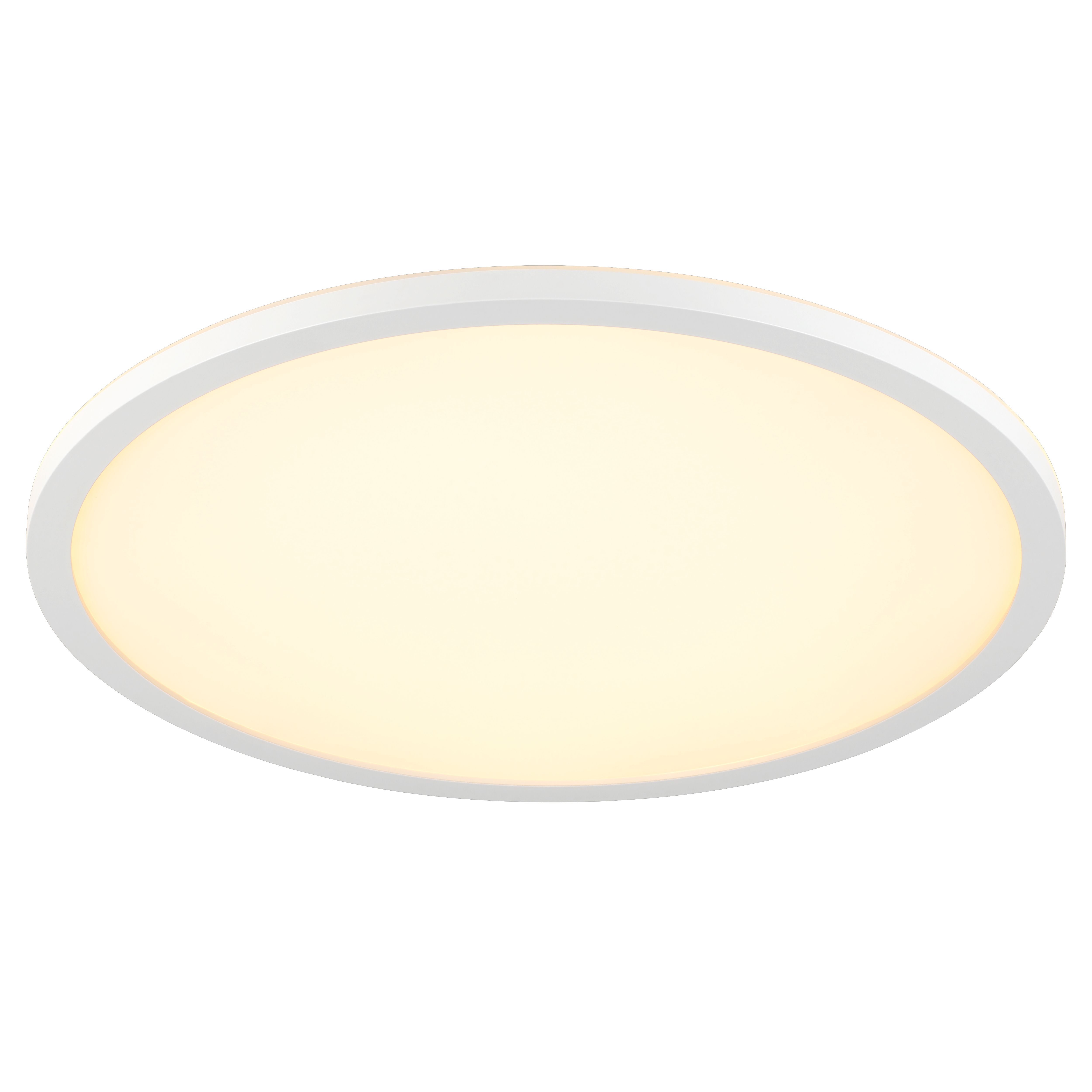 GoodHome Round Matt Plastic White LED Ceiling light