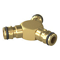 GoodHome Round Triple hose pipe connector