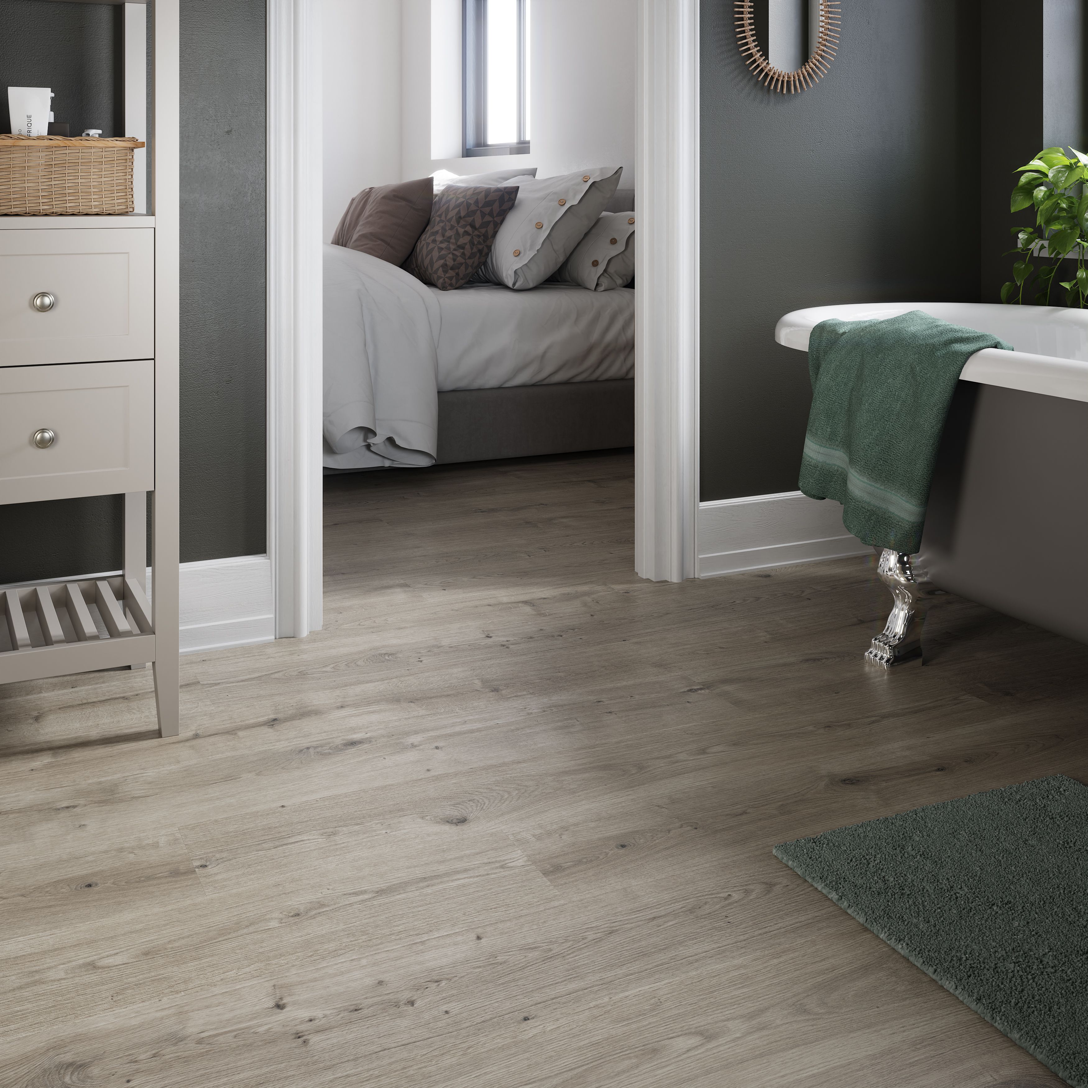 Grey laminate deals flooring b&q