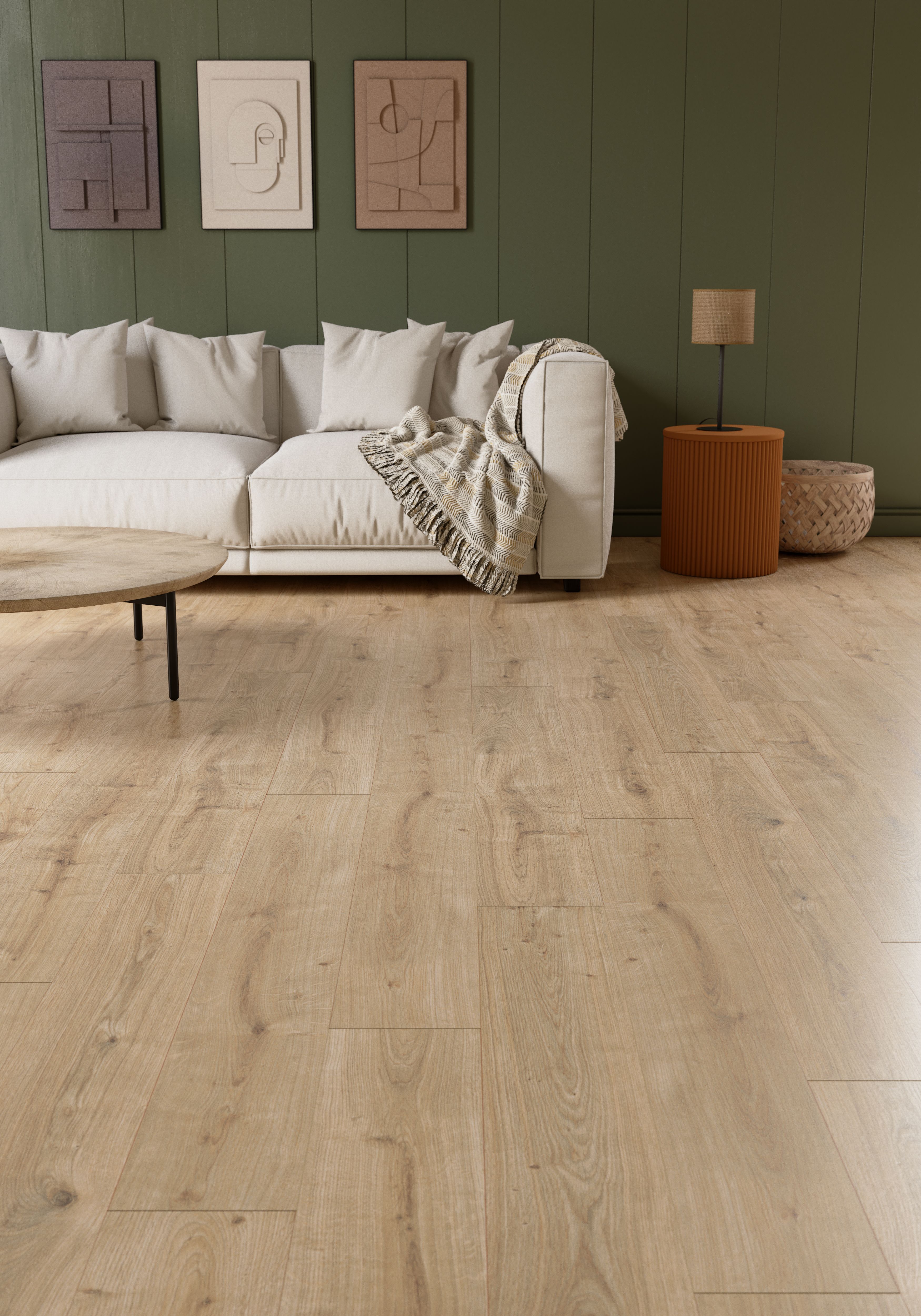 GoodHome Rowley Natural Wood effect Laminate Flooring, 1.995m²
