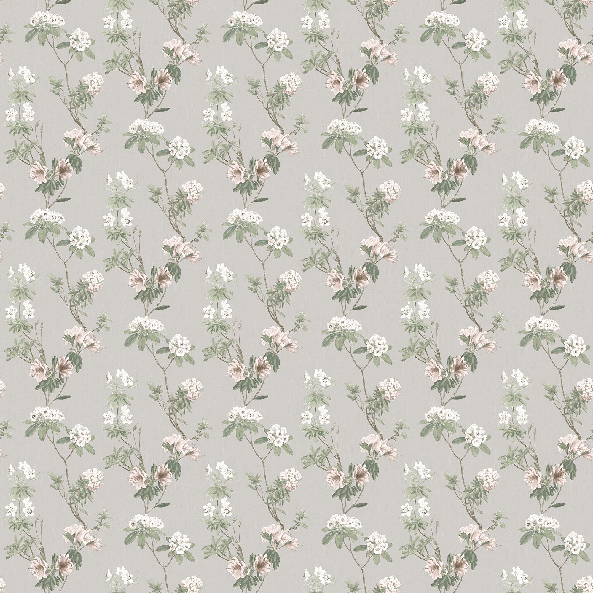 GoodHome Rubin Light grey Floral Textured Wallpaper DIY at B&Q