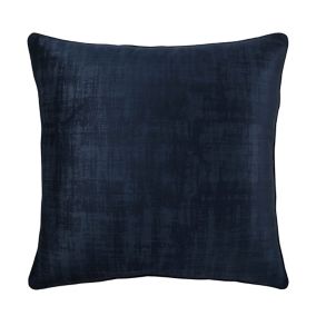 GoodHome Ruvor Blue Plain Indoor Cushion (L)55cm x (W)55cm