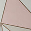 GoodHome Rydal Geometric Rose gold effect Smooth Wallpaper