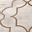 GoodHome Rylstone Taupe Metallic effect Geometric Textured Wallpaper
