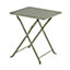 GoodHome Saba Khaki green Metal Foldable 2 seater Square Side table