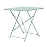 GoodHome Saba Silt green Metal Foldable 2 seater Table