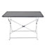 GoodHome Saba Steel grey Metal Foldable 4 seater Table