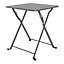 GoodHome Saba Steel grey Metal Foldable Square Side table