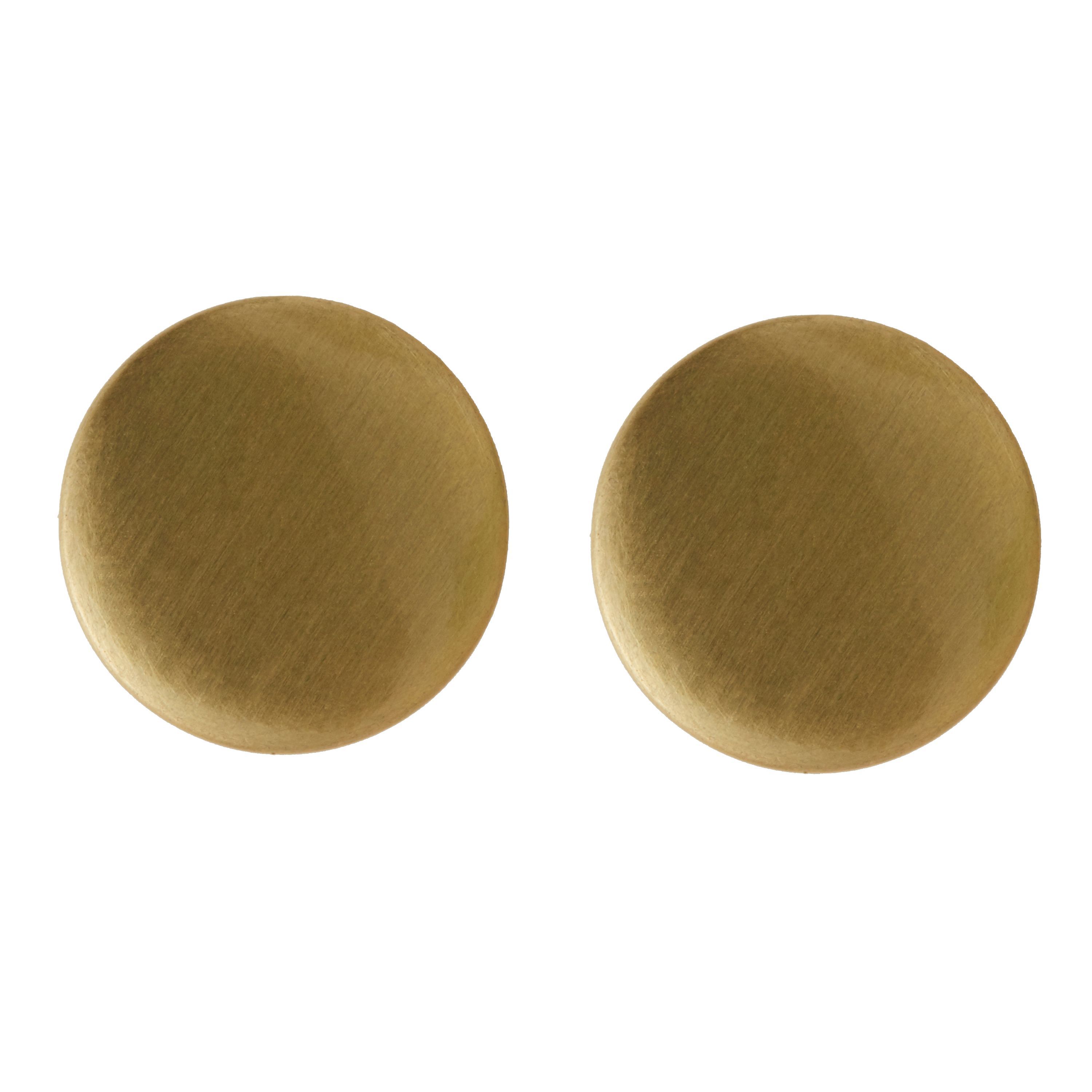 GoodHome Saffron Brass effect Gold Kitchen cabinets Round Handle (L)1.2cm (D)22mm, Pack of 2