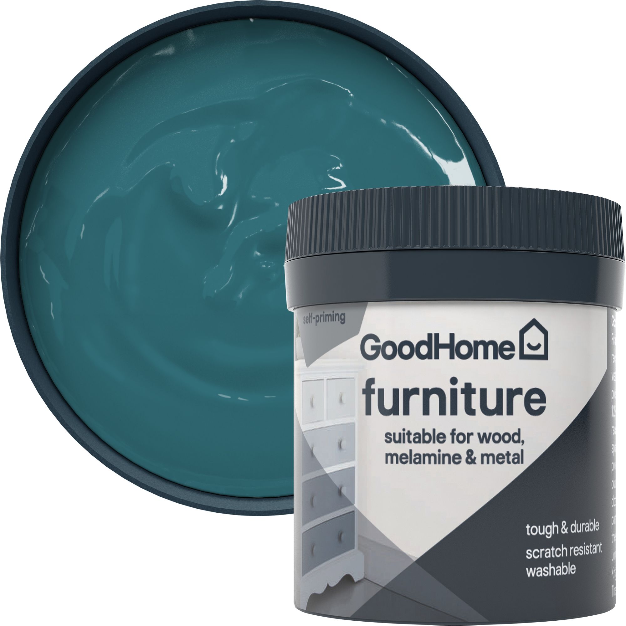 GoodHome Saint-Maxime Flat matt Furniture paint, 80ml Tester pot
