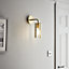 GoodHome Saiphi Contemporary Gold effect Wall light