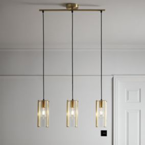 GoodHome Saiphi Gold effect 3 Lamp Pendant ceiling light, (Dia)690mm