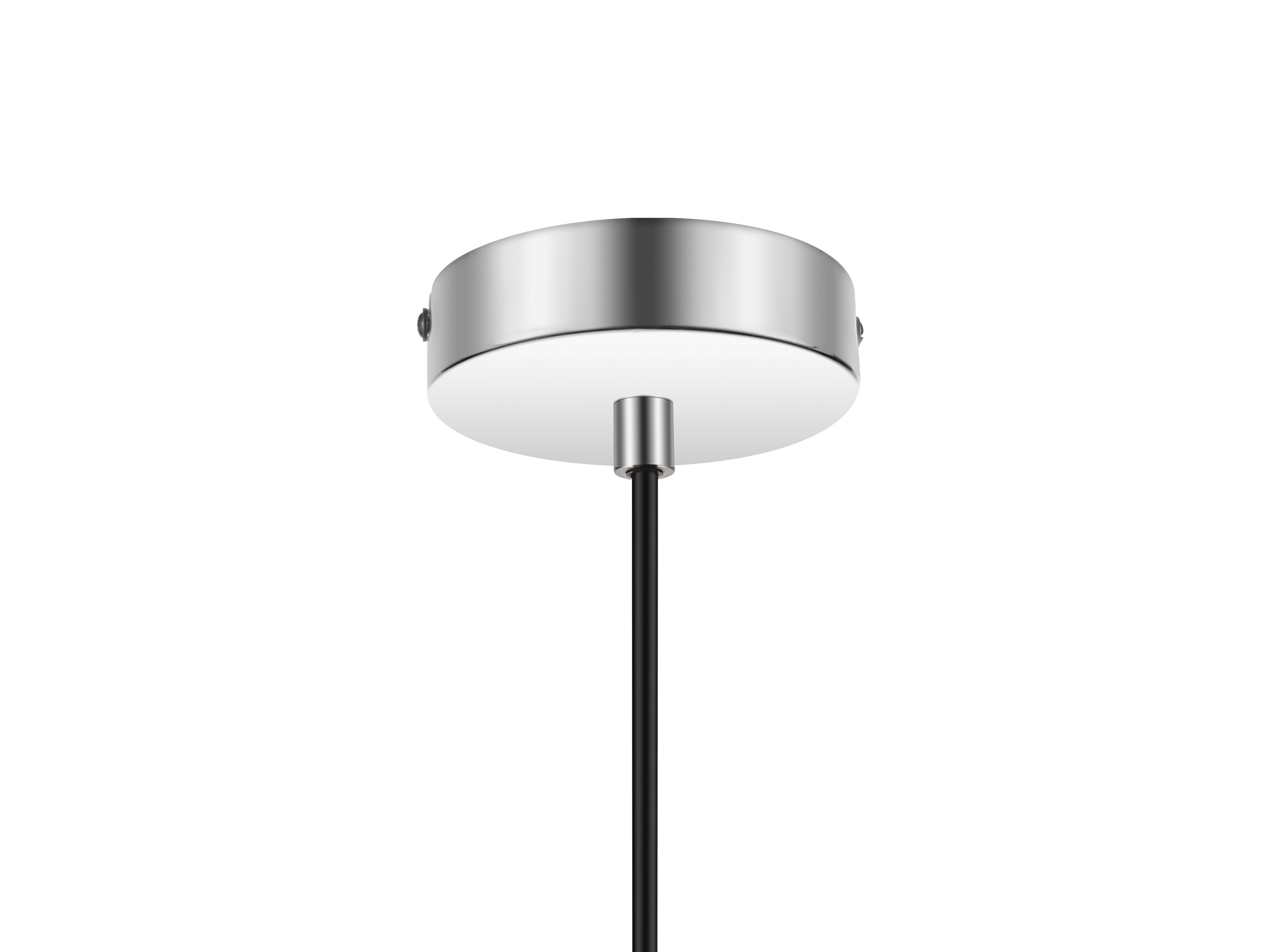 GoodHome Salford Round Clear Chrome effect 3 Lamp LED Pendant ceiling light, (Dia)470mm
