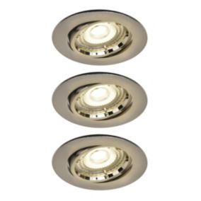 Wickes Major LED White & Chrome Triple Plate Spot Light - 3 x 4.8W