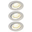 GoodHome Salk White Adjustable LED Neutral white Downlight 4.8W IP20, Pack of 3