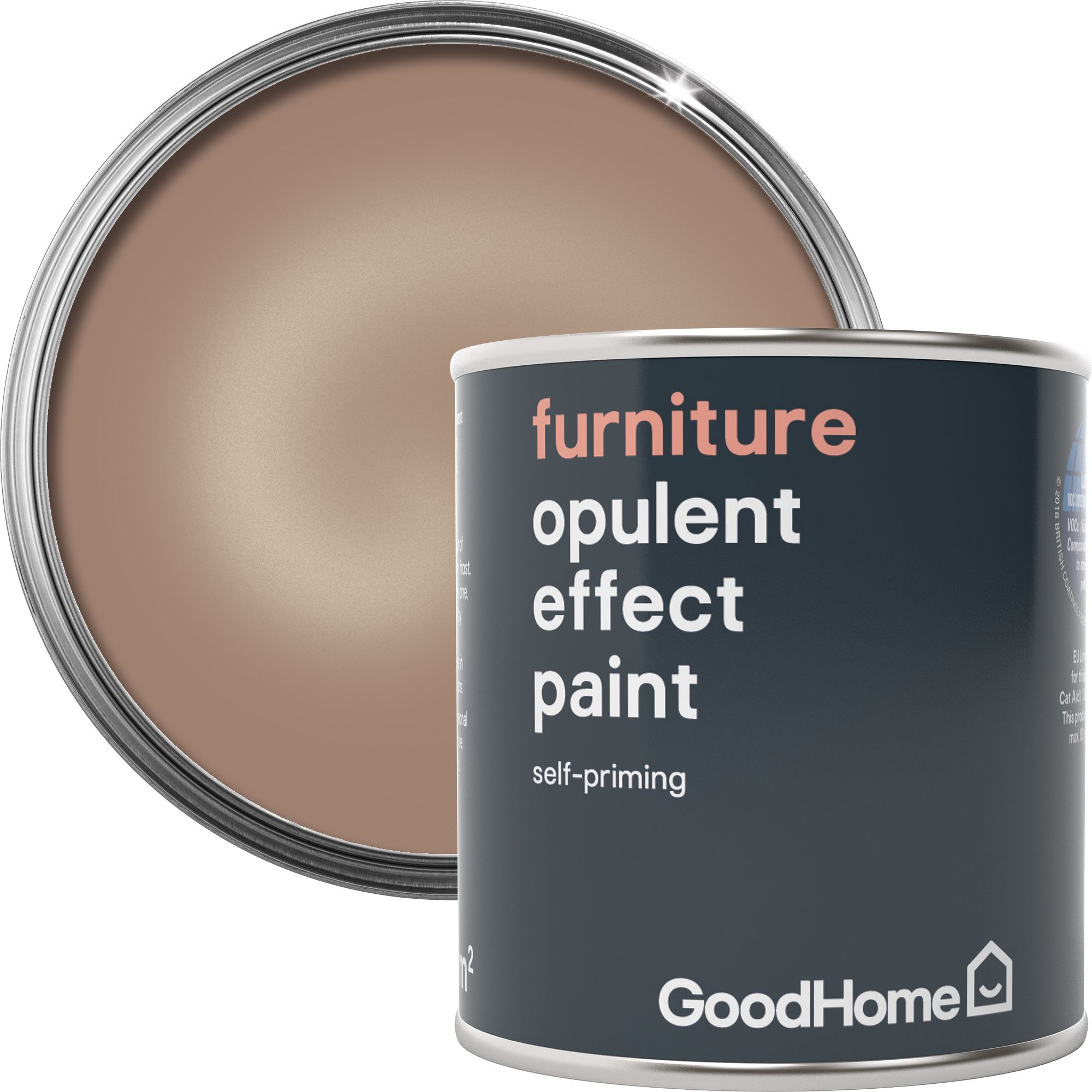 GoodHome Santa cruz Metallic effect Furniture paint 125ml DIY