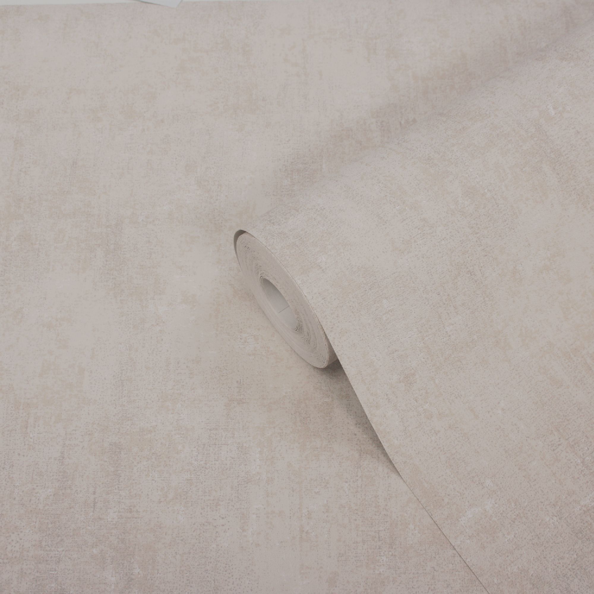 GoodHome Sarry Beige Concrete effect Textured Wallpaper Sample