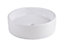 GoodHome Scalea Gloss White Round Counter top Basin (W)35cm