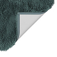 GoodHome Sedna Sea pine green Polyester Anti-slip Bath mat (L)800mm (W)500mm
