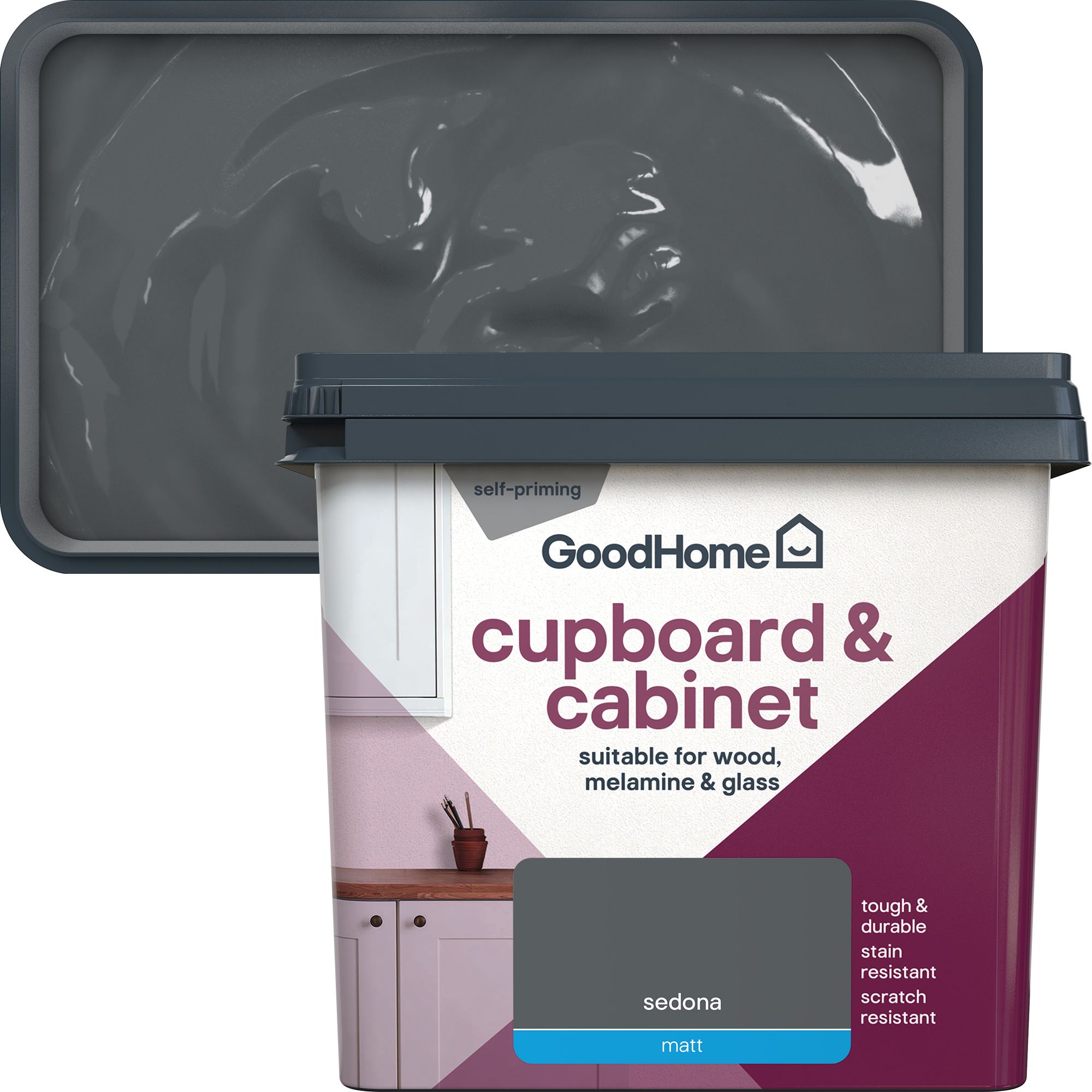 GoodHome Sedona Matt Cupboard & cabinet paint, 750ml