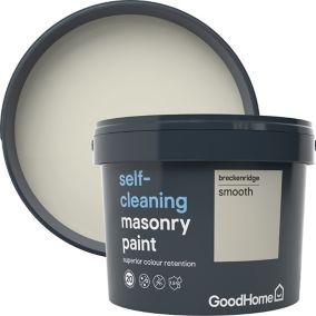 GoodHome Self-cleaning Breckenridge Smooth Matt Masonry paint, 10L Tub