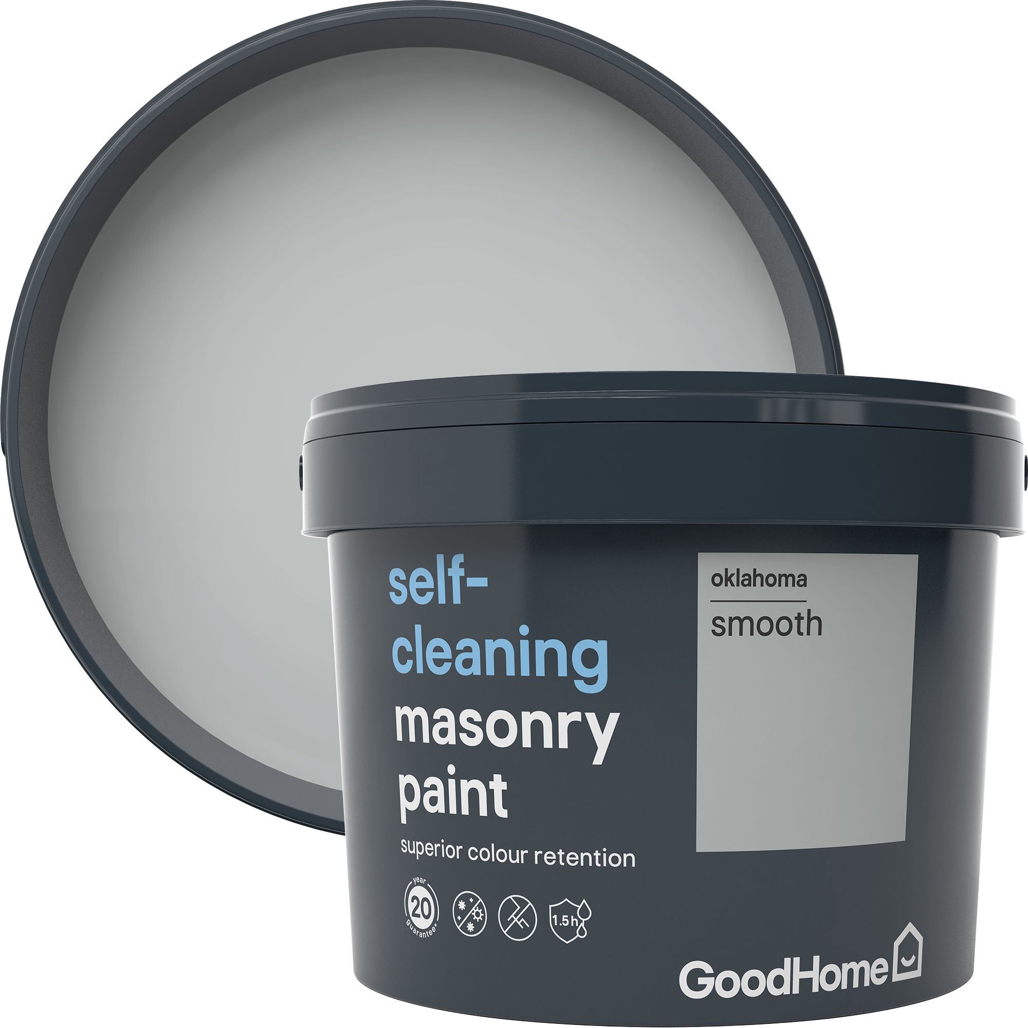 GoodHome Self-cleaning Oklahoma Smooth Matt Masonry paint, 10L