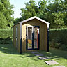 GoodHome Semora 10x14 ft with Double door Pitch Garden room 2.4m x 4.4m (Base included) - Assembly service included