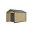 GoodHome Semora 10x14 ft with Double door Pitch Garden room 3m x 4.4m (Base included) - Assembly service included