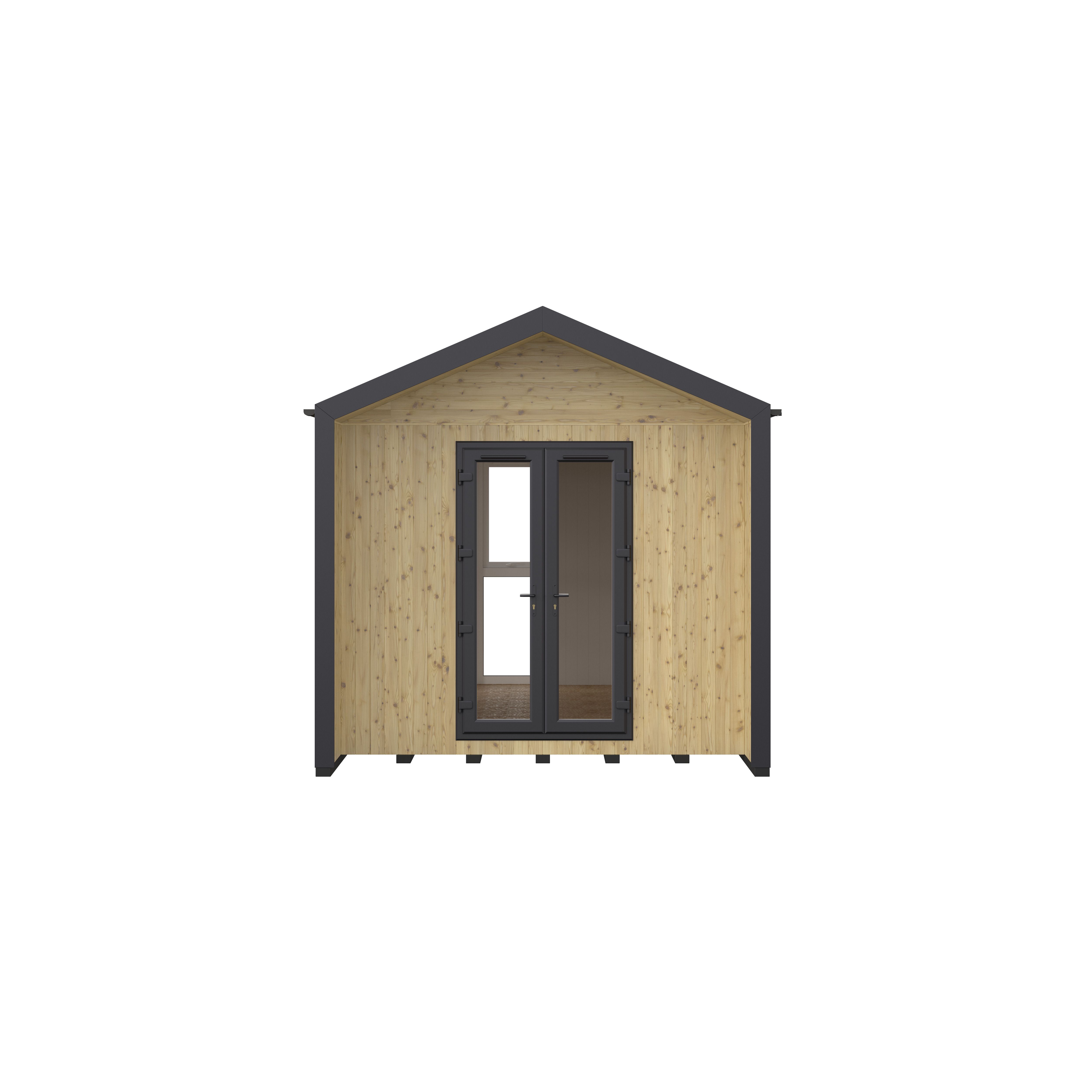 GoodHome Semora 10x14 ft with Double door Pitch Wooden Garden room 3m x 4.4m (Base included)
