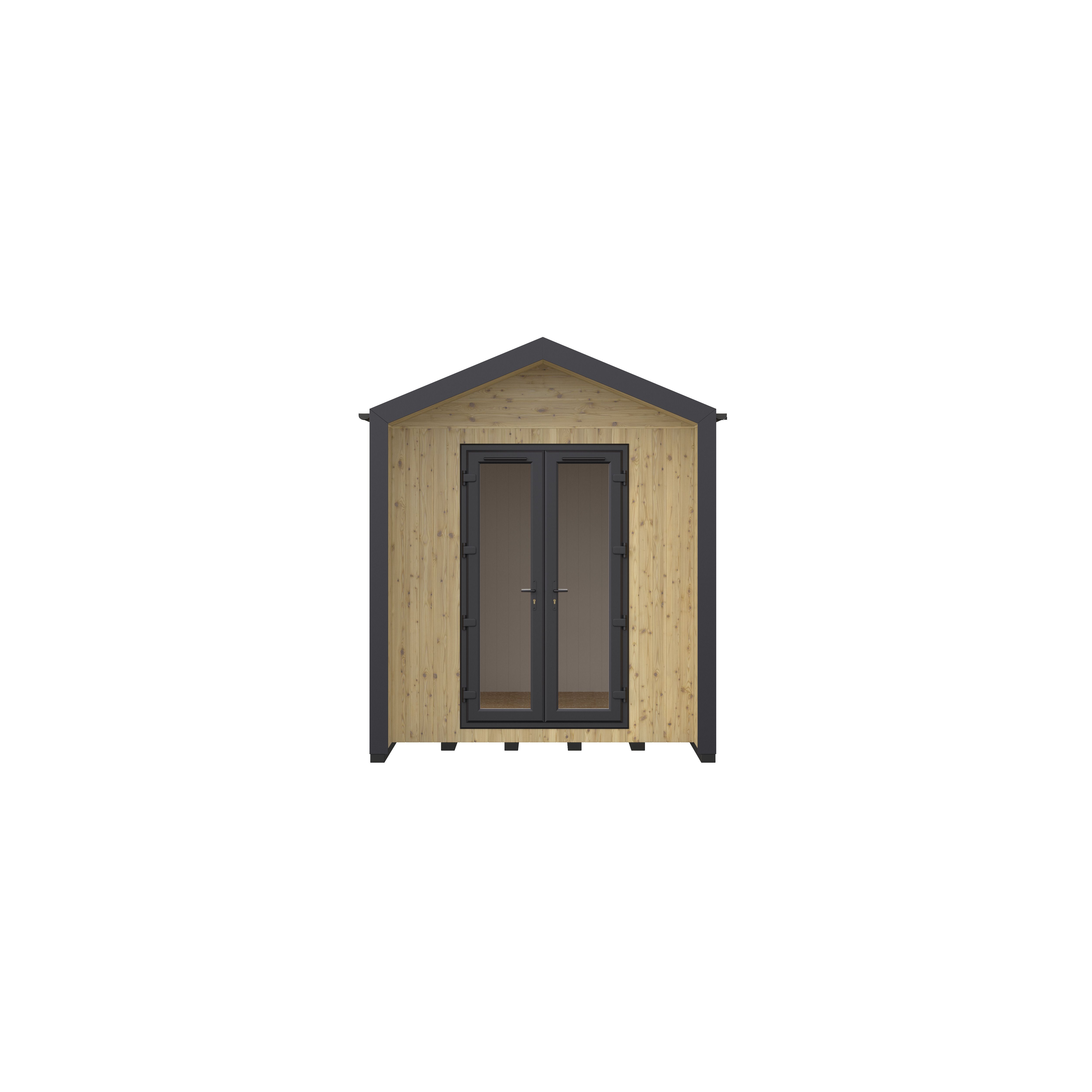 GoodHome Semora 11x8 ft with Double door Pitch Garden room 2.4m x 3.2m (Base included) - Assembly service included