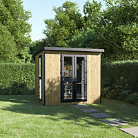 GoodHome Semora 8x9 ft with Double door Pent Garden room 2.4m x 2.6m (Base included) - Assembly service included