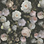 GoodHome Serpin Soft pink Floral Distressed effect Textured Wallpaper