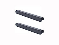 GoodHome Serrano Black Kitchen cabinets Handle (L)24cm, Pack of 2