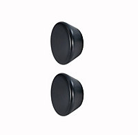 GoodHome Serrano Black Kitchen cabinets Handle (L)4.5cm, Pack of 2