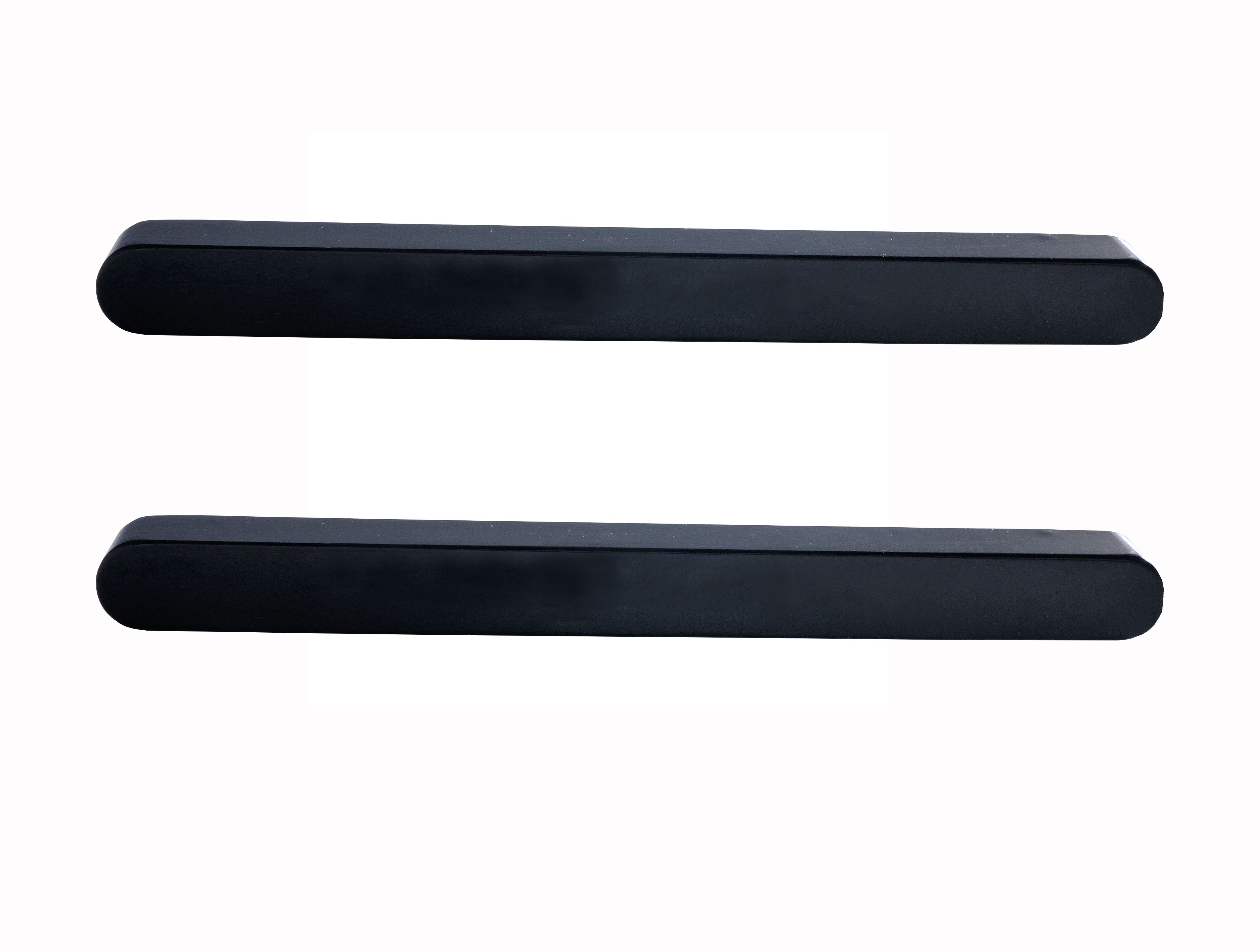 GoodHome Serrano Black Kitchen cabinets Square Pull Handle (L)24cm (D)22mm, Pack of 2