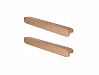 GoodHome Serrano Oak effect Kitchen cabinets Handle (L)22cm, Pack of 2
