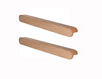 GoodHome Serrano Oak effect Kitchen cabinets Handle (L)24cm, Pack of 2