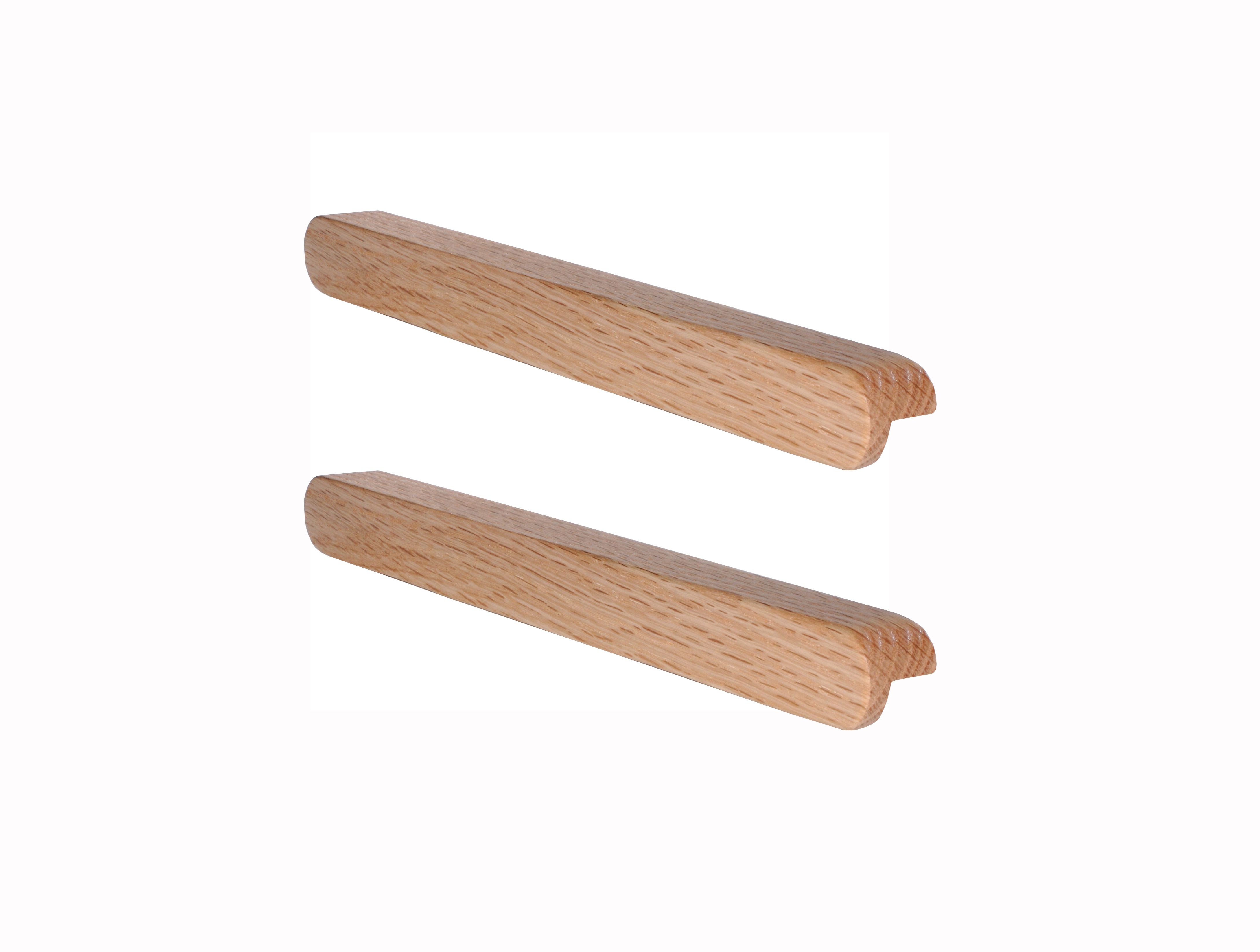 GoodHome Serrano Oak effect Kitchen cabinets Square Pull Handle (L)22cm (D)22mm, Pack of 2