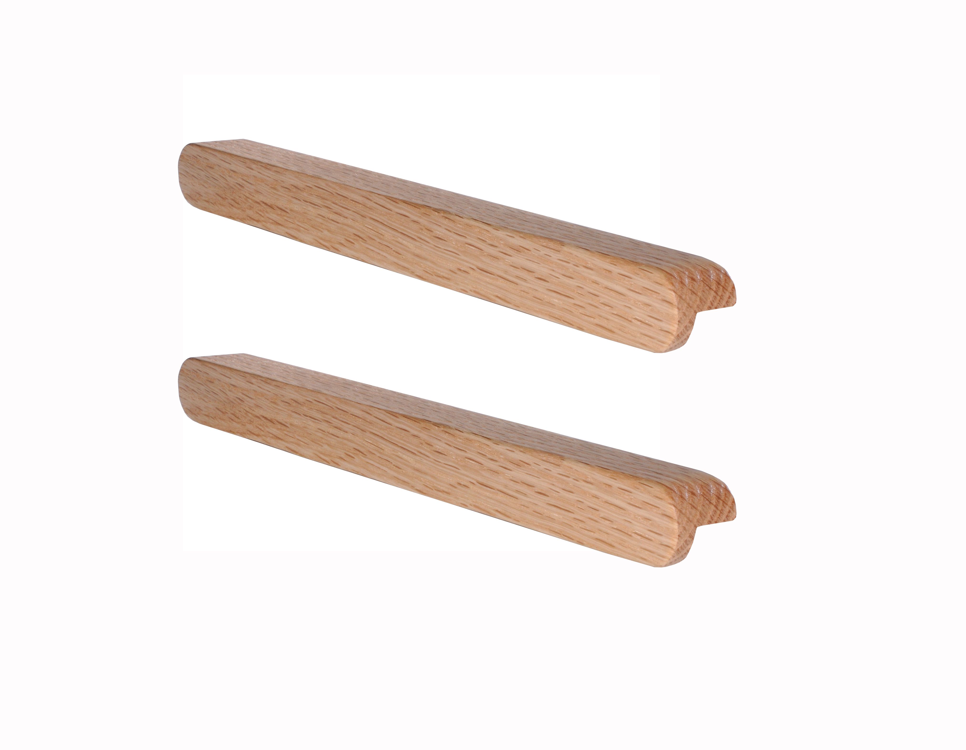 GoodHome Serrano Oak effect Kitchen cabinets Square Pull Handle (L)24cm (D)22mm, Pack of 2