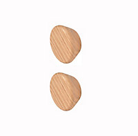 GoodHome Serrano Oak effect Natural Kitchen cabinets Handle (L)4.5cm, Pack of 2