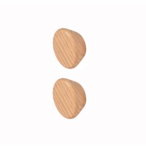 GoodHome Serrano Oak effect Natural Kitchen cabinets Round Pull Handle (L)4.5cm (D)20mm, Pack of 2