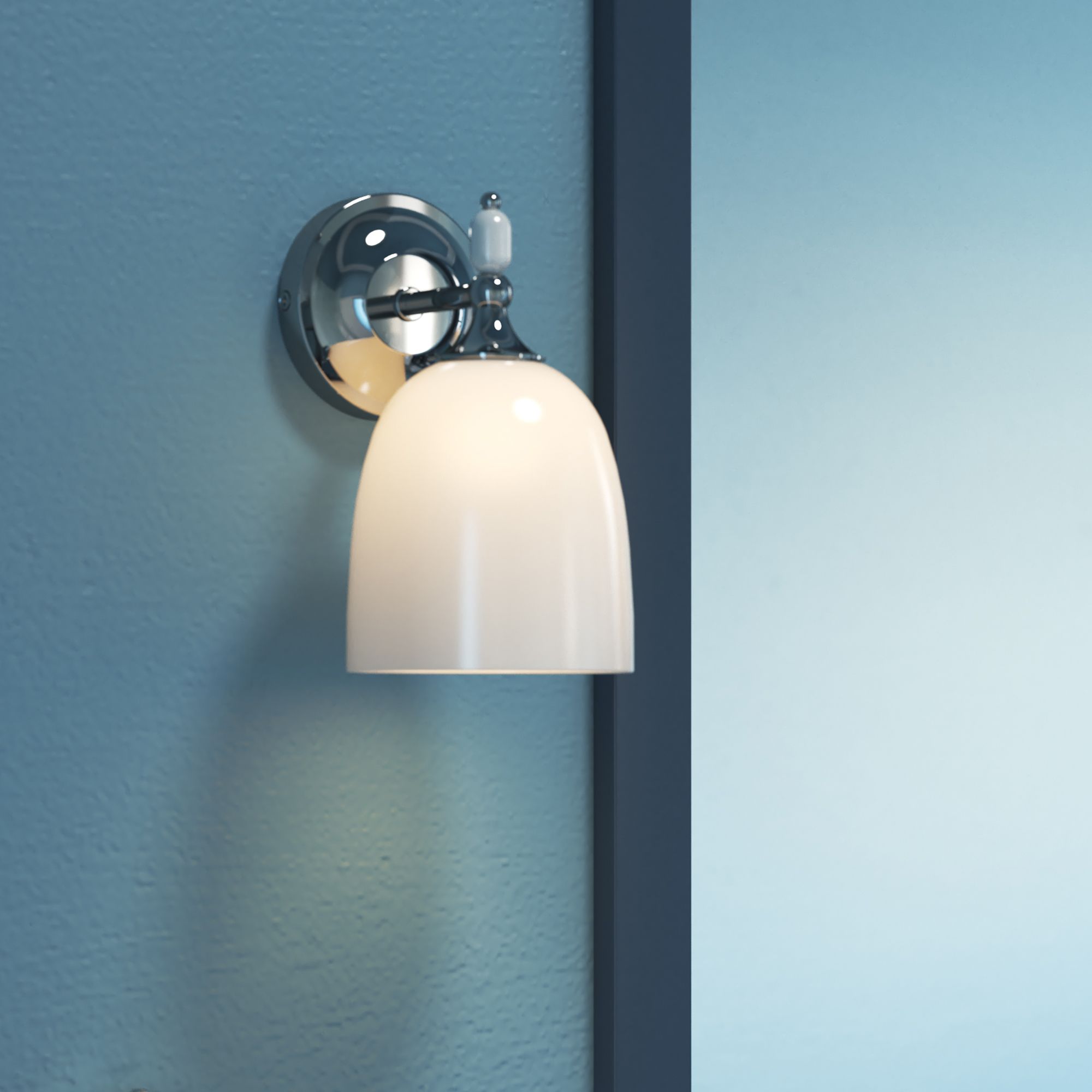 Chrome wall lights deals b&q