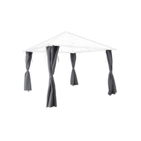 GoodHome Shamal Steel Grey Replacement Side curtain (W)2760mm