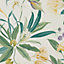 GoodHome Shera Teal & white Floral Smooth Wallpaper