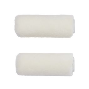 GoodHome Short Pile Mohair Roller sleeve, Pack of 2, (L)65mm (D)15mm