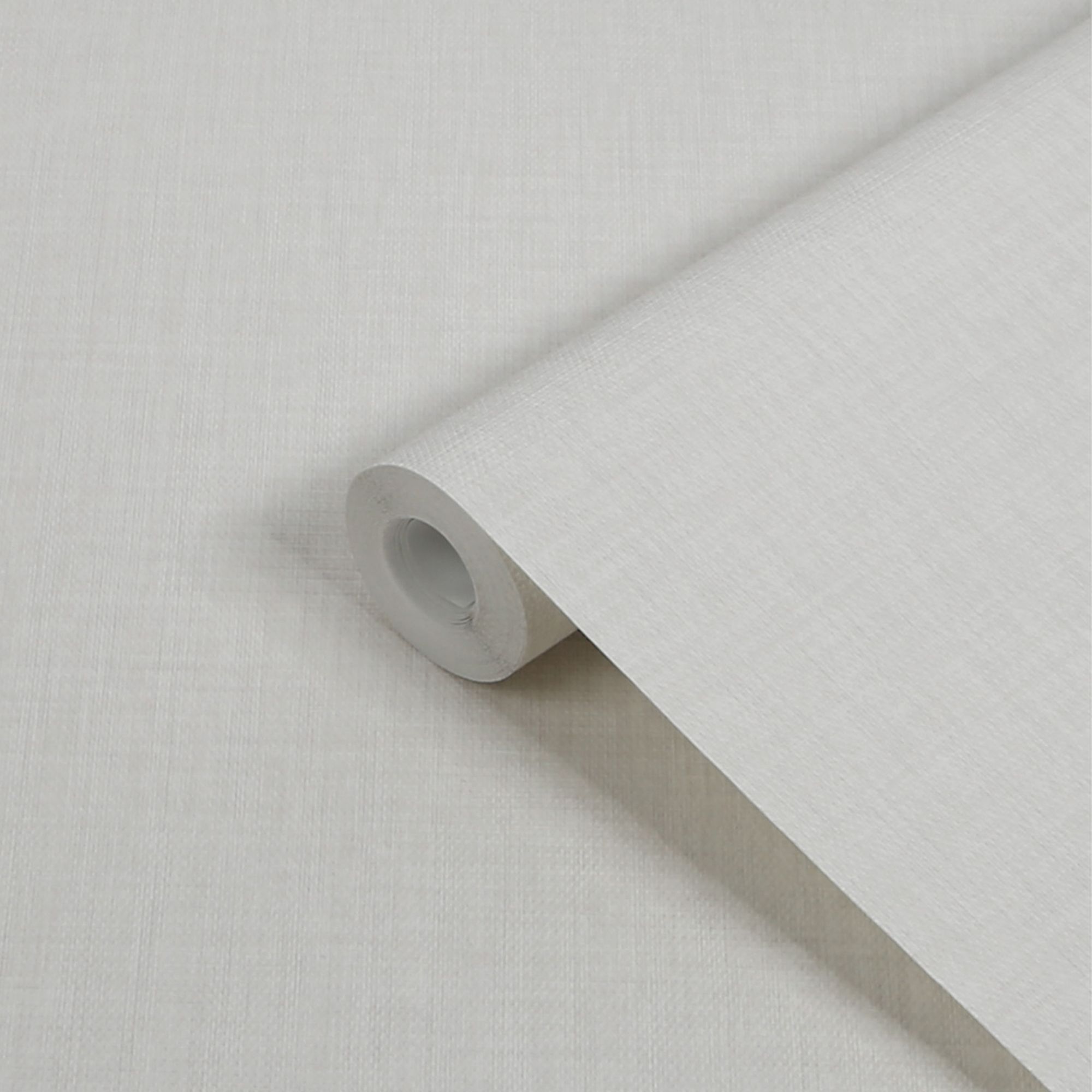 GoodHome Shung White Woven effect Textured Wallpaper