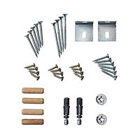 GoodHome Silver effect Fitting & fixing kit